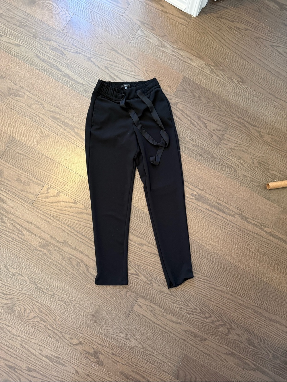 Dynamite Black Elastic-Waist Pants